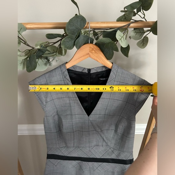 NWOT Karen Millen Grey and Black Tweed Midi Office Dress - Picture 9 of 10